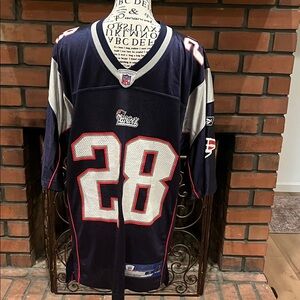 Corey Dillon #28 Vintage New England Patriots Reebok NFL Equipment Navy Jersey